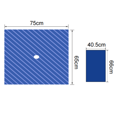 Block Pack;Ophthalmic drape 65x75cm with oval fen 6x7.5cm  (with huck towel), 50 x 6.00/pack