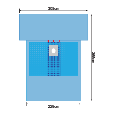 SecurePlus® Hip Drape 308x365cm with pouches with elastic Fen; Single use; Sterile
